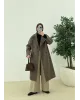 جاكيت جوخ مبطن ساتان - بني غامق